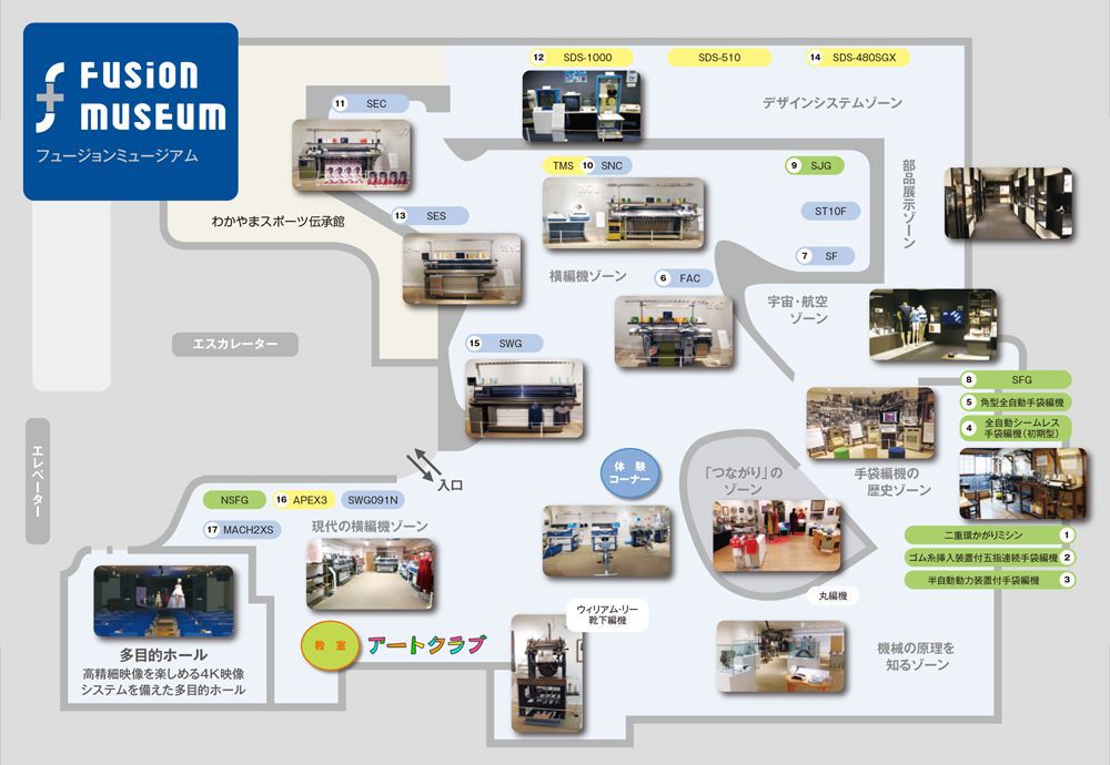 フュージョンミュージアム館内図